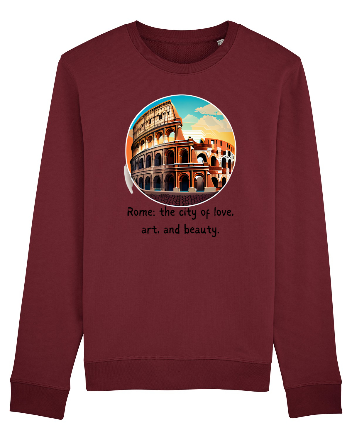 Bluză mânecă lungă Unisex Rise Burgundy