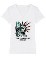 THE AMERICAN DREAM Tricou mânecă scurtă guler V Damă Evoker