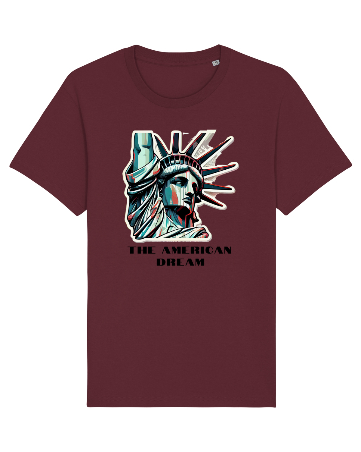 Tricou mânecă scurtă Unisex Rocker Burgundy
