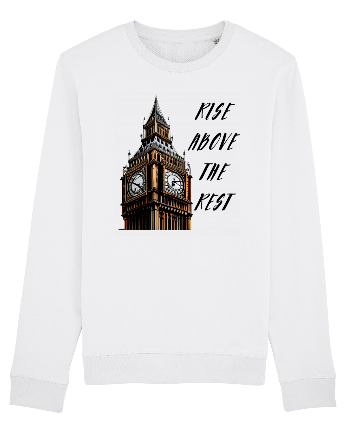 Bluză mânecă lungă Unisex Rise White