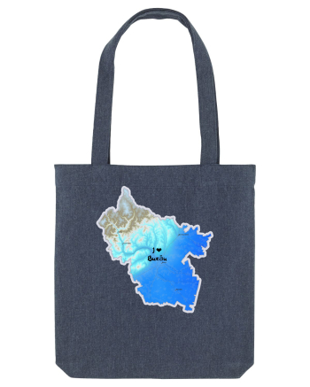Buzău County Map Midnight Blue