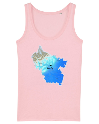 Buzău County Map Cotton Pink