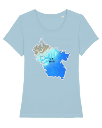 Buzău County Map Sky Blue