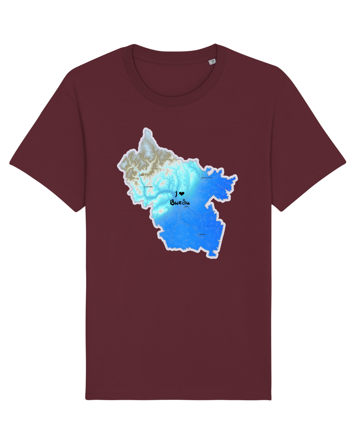 Tricou mânecă scurtă Unisex Rocker Burgundy
