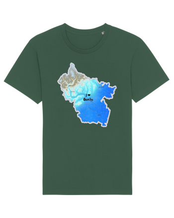 Buzău County Map Bottle Green