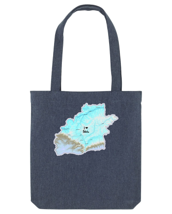 Sibiu County Map Midnight Blue