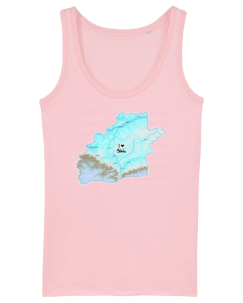 Sibiu County Map Cotton Pink