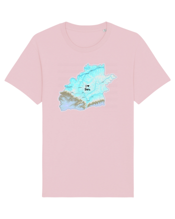 Sibiu County Map Cotton Pink