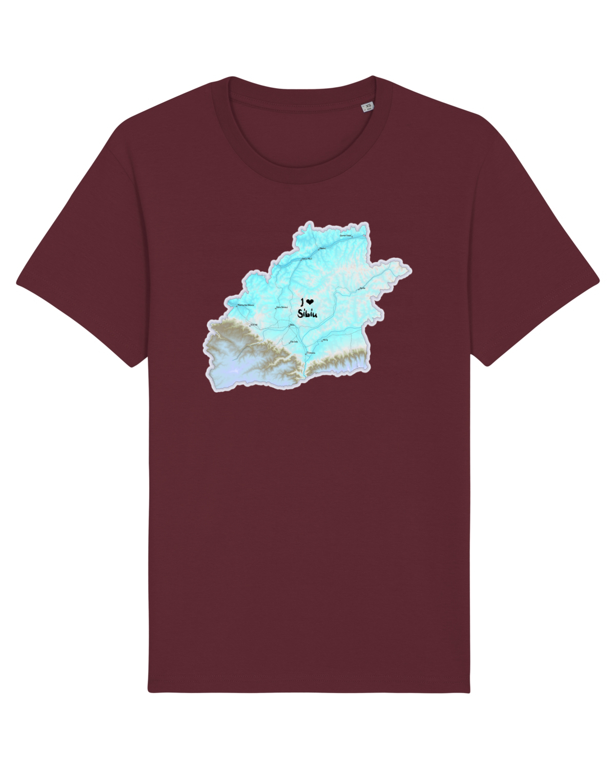 Tricou mânecă scurtă Unisex Rocker Burgundy