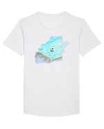 Sibiu County Map Tricou mânecă scurtă guler larg Bărbat Skater