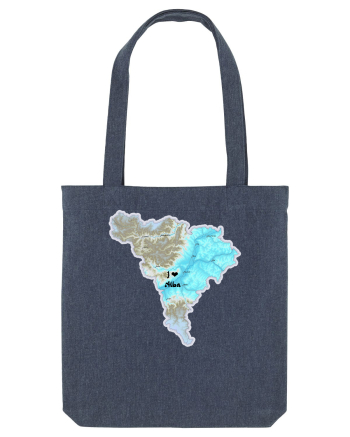 Alba County Map Midnight Blue