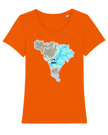Alba County Map Bright Orange