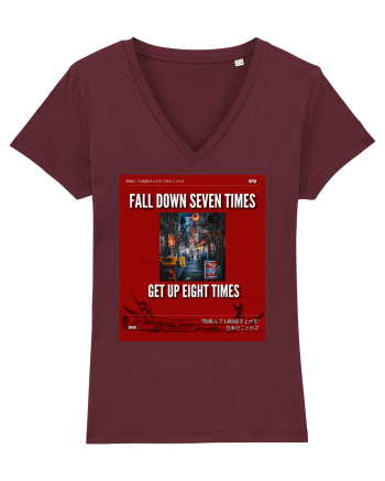 Fall Down Seven Times Get Up Eight Times Burgundy