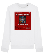 Fall Down Seven Times Get Up Eight Times Bluză mânecă lungă Unisex Rise