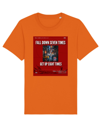 Fall Down Seven Times Get Up Eight Times Bright Orange