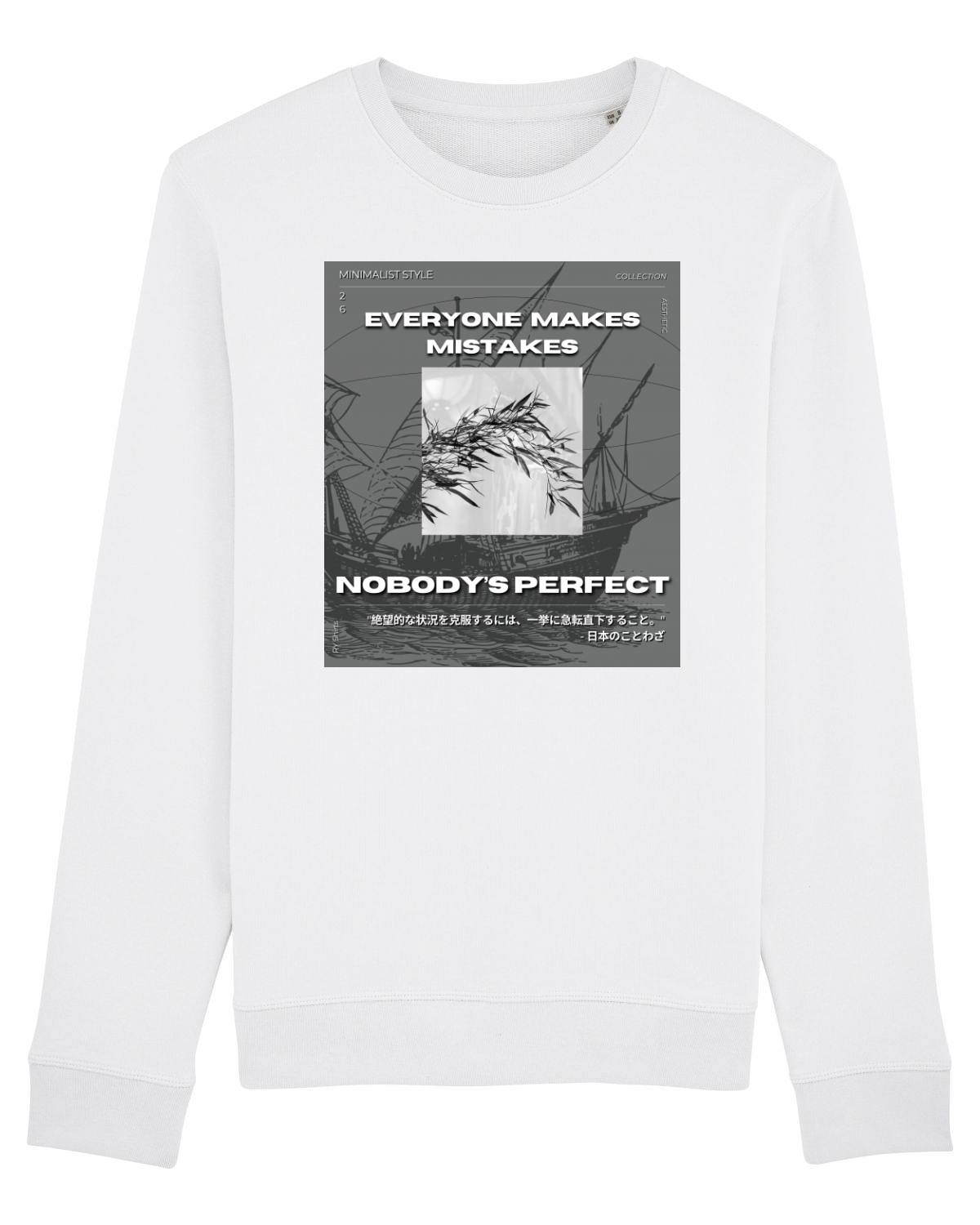 Bluză mânecă lungă Unisex Rise White