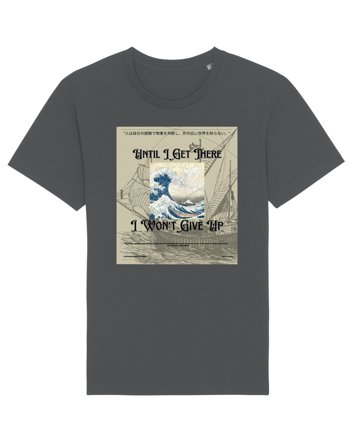 Tricou mânecă scurtă Unisex Rocker Anthracite