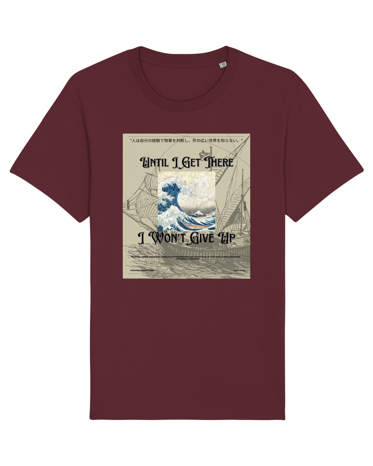Tricou mânecă scurtă Unisex Rocker Burgundy