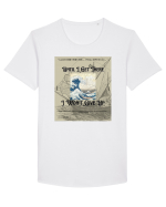 Until I Get There I Won t Give Up2 Tricou mânecă scurtă guler larg Bărbat Skater