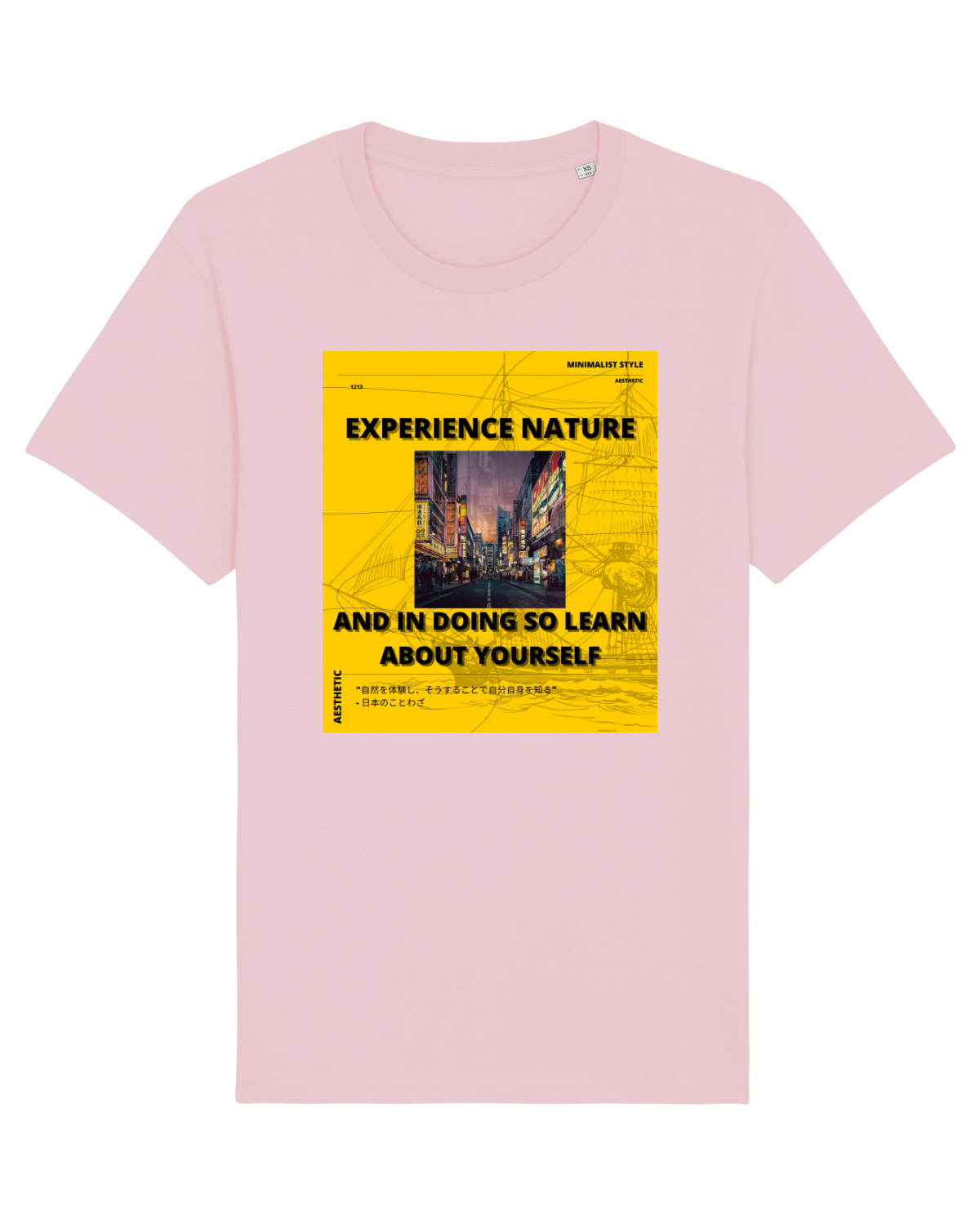 Tricou mânecă scurtă Unisex Rocker Cotton Pink
