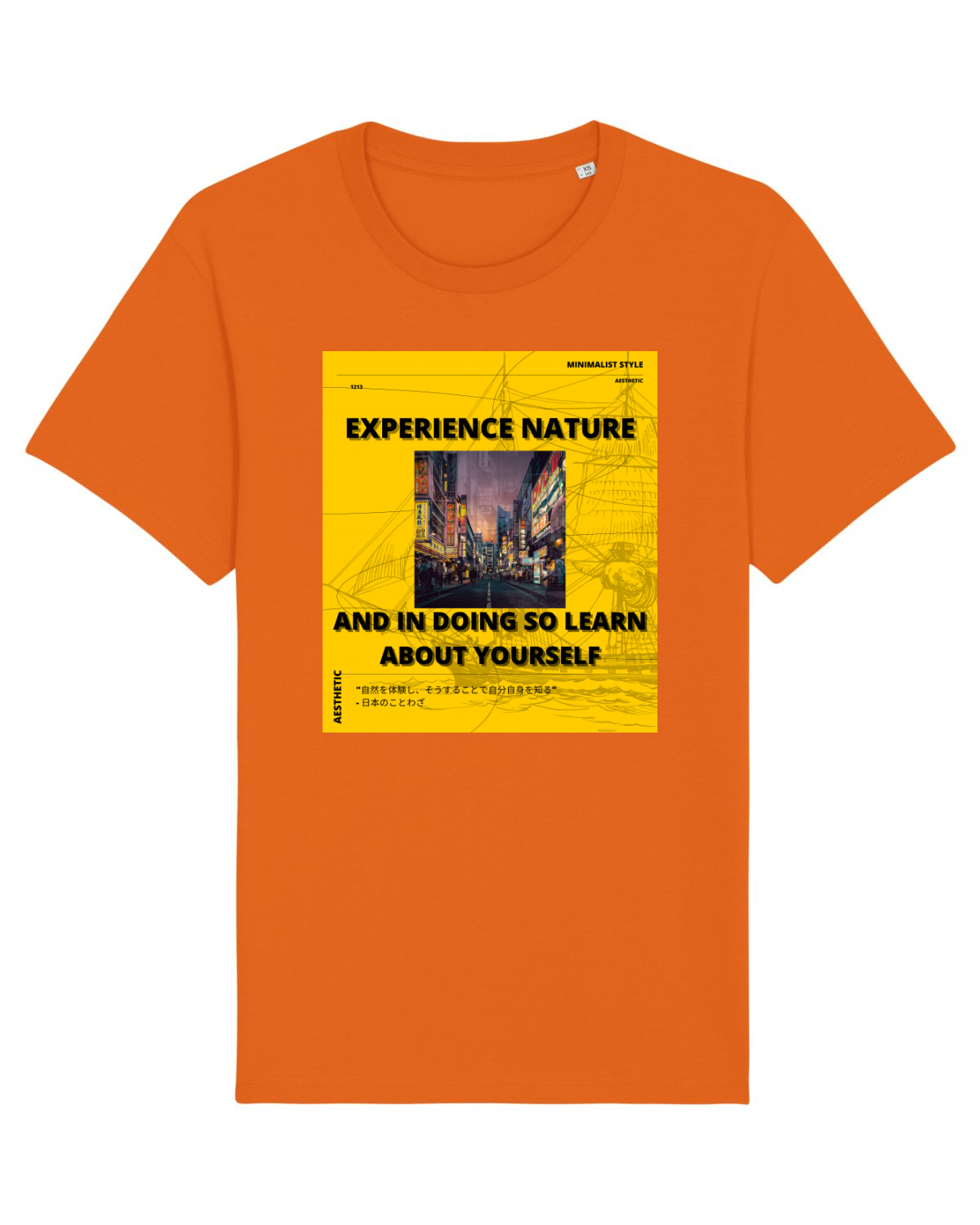 Tricou mânecă scurtă Unisex Rocker Bright Orange