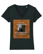 To Overcome A Desperate Situation Make A Complete Turn In One Sudden Burst Tricou mânecă scurtă guler V Damă Evoker