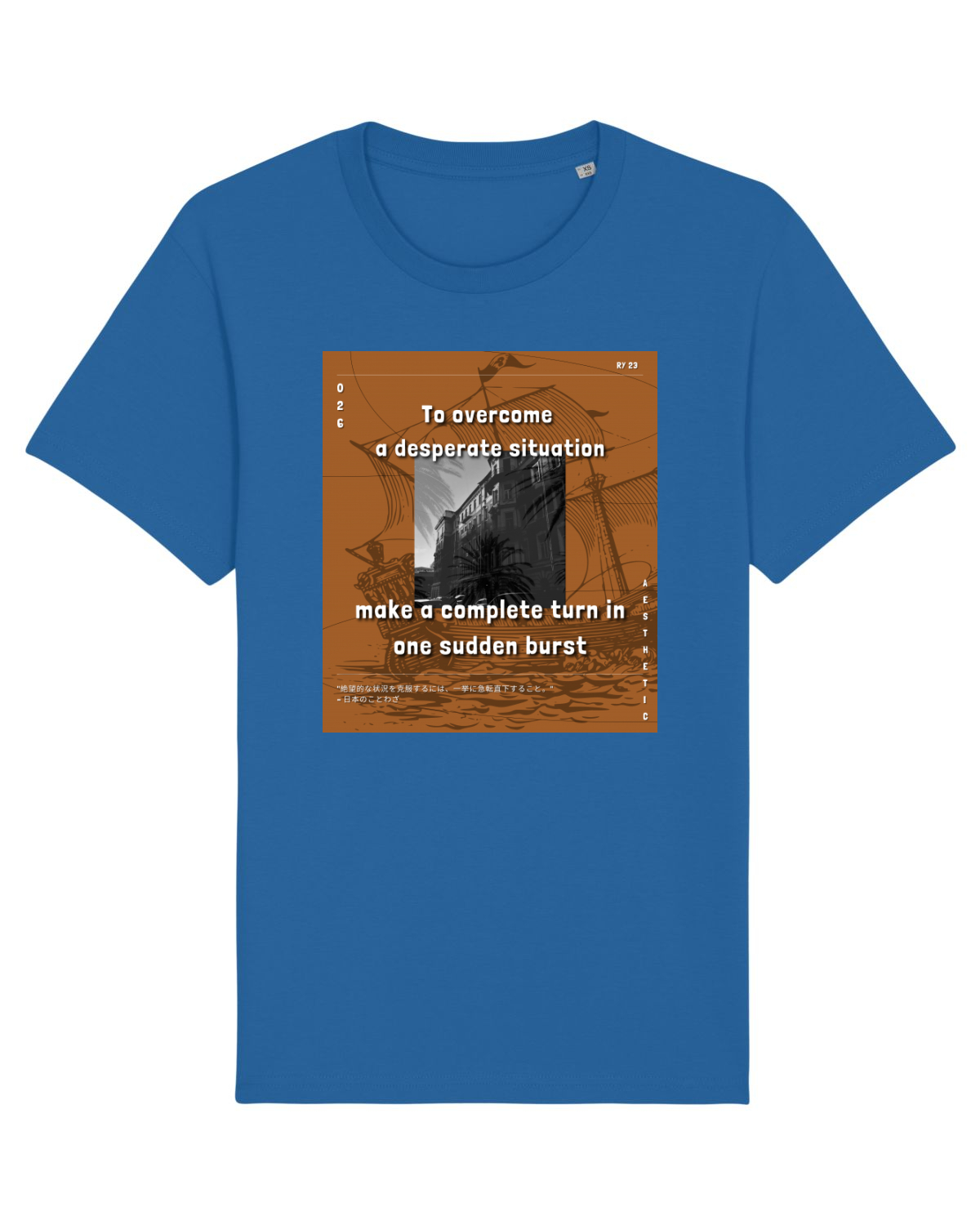 Tricou mânecă scurtă Unisex Rocker Royal Blue