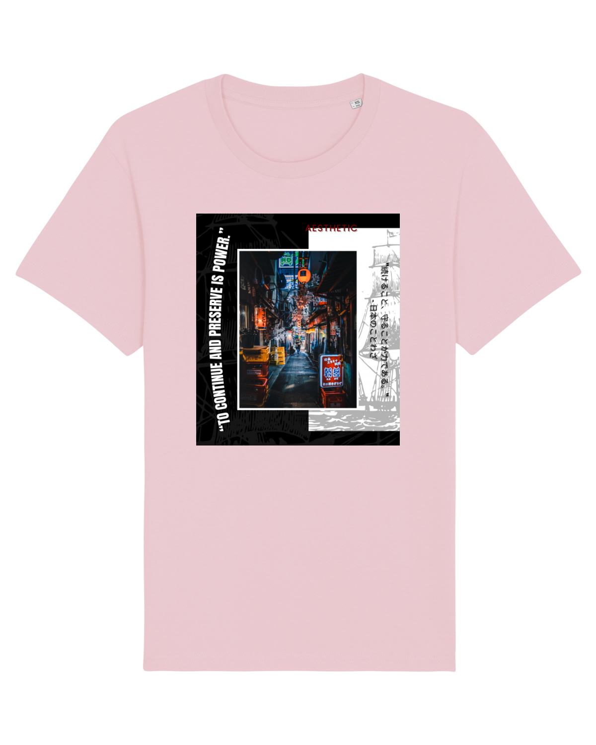 Tricou mânecă scurtă Unisex Rocker Cotton Pink