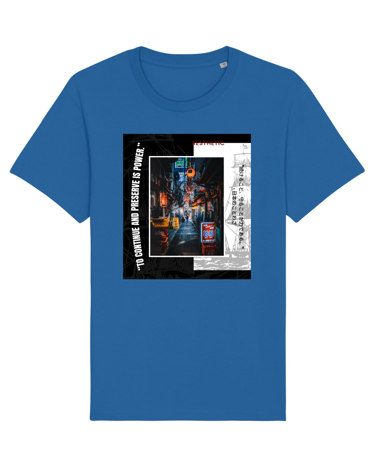 Tricou mânecă scurtă Unisex Rocker Royal Blue