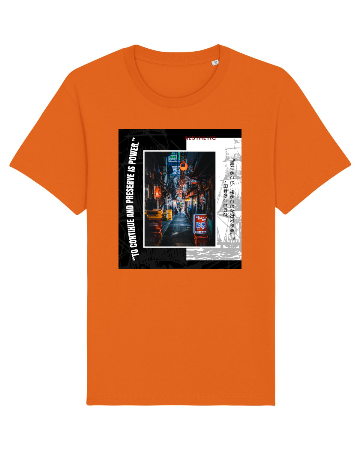 Tricou mânecă scurtă Unisex Rocker Bright Orange