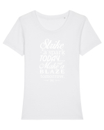 Make a blaze Tricou mânecă scurtă guler larg fitted Damă Expresser