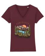 Vancouver Tricou mânecă scurtă guler V Damă Evoker