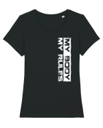 My body My rules Tricou mânecă scurtă guler larg fitted Damă Expresser