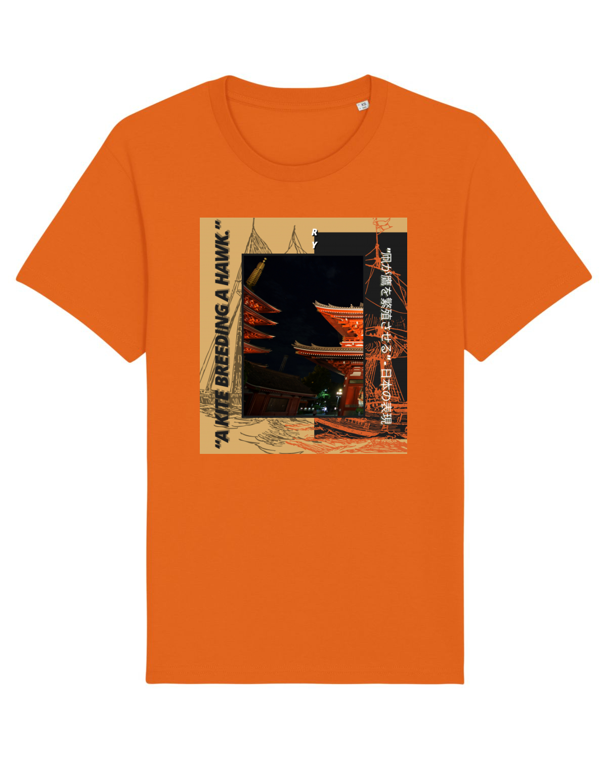Tricou mânecă scurtă Unisex Rocker Bright Orange