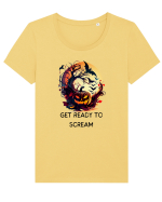 GET READY TO SCREAM - V1 Tricou mânecă scurtă guler larg fitted Damă Expresser