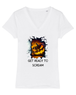 GET READY TO SCREAM - V2 Tricou mânecă scurtă guler V Damă Evoker