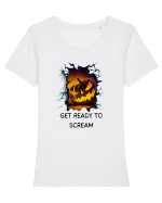 GET READY TO SCREAM - V2 Tricou mânecă scurtă guler larg fitted Damă Expresser