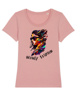BEAUTY - FASHION - V3 Tricou mânecă scurtă guler larg fitted Damă Expresser