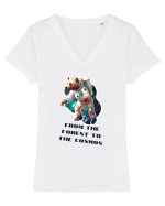 FROM THE FOREST TO THE COSMOS - V3 Tricou mânecă scurtă guler V Damă Evoker