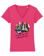 CITY BREAK Tricou mânecă scurtă guler V Damă Evoker