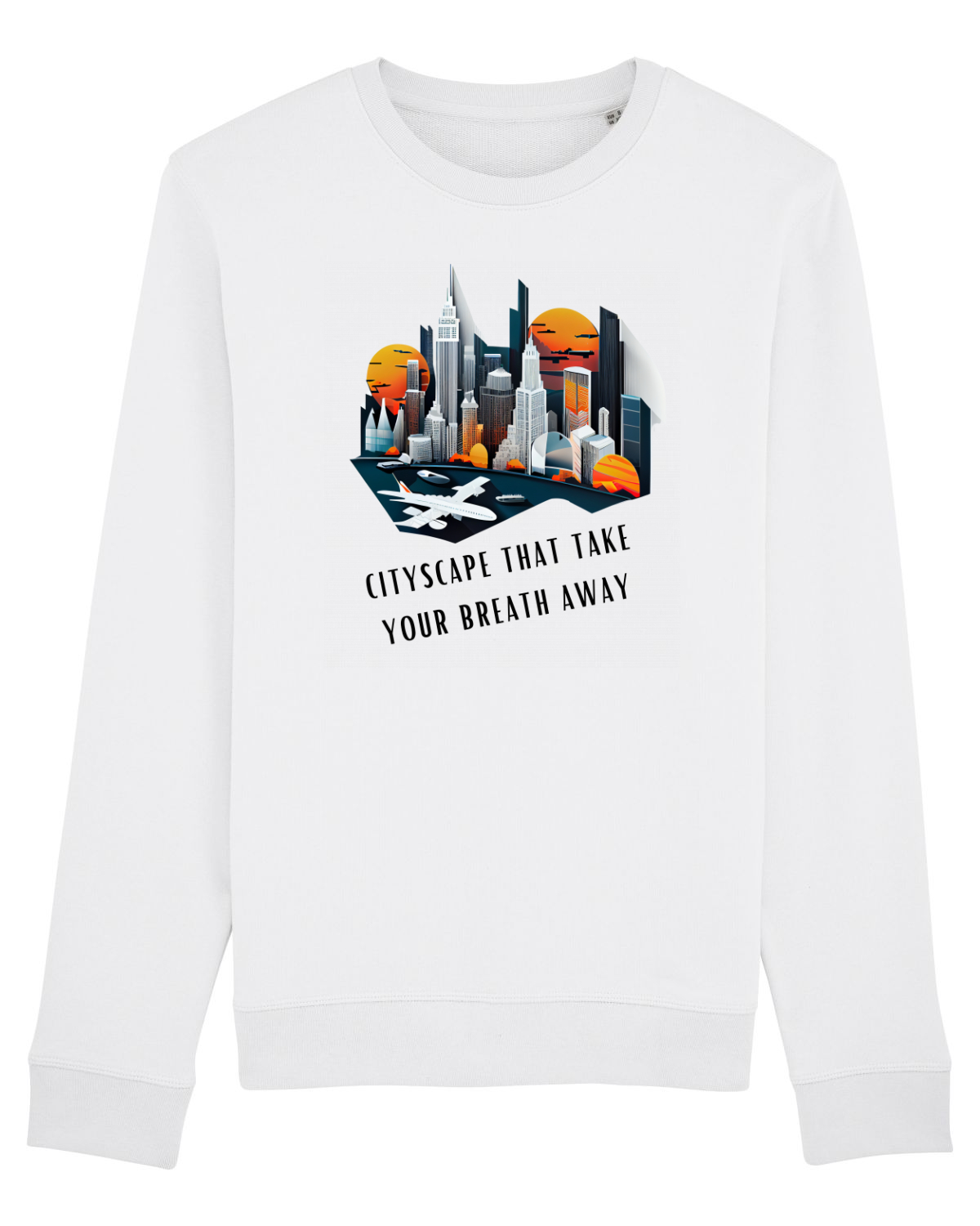 Bluză mânecă lungă Unisex Rise White