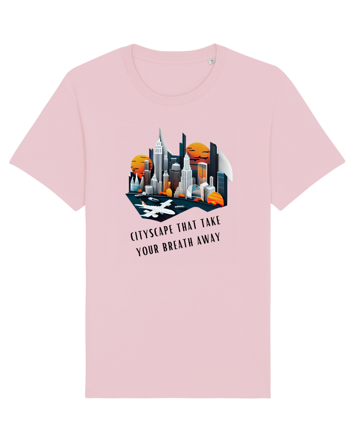 Tricou mânecă scurtă Unisex Rocker Cotton Pink