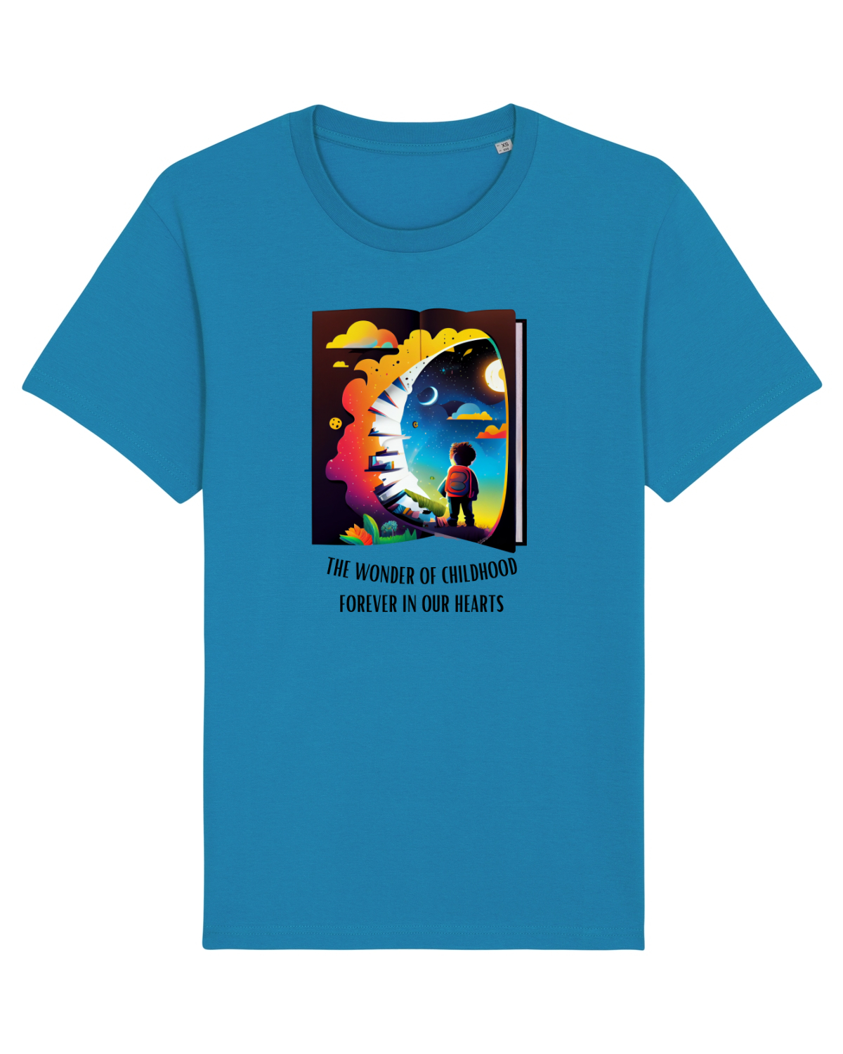 Tricou mânecă scurtă Unisex Rocker Azur