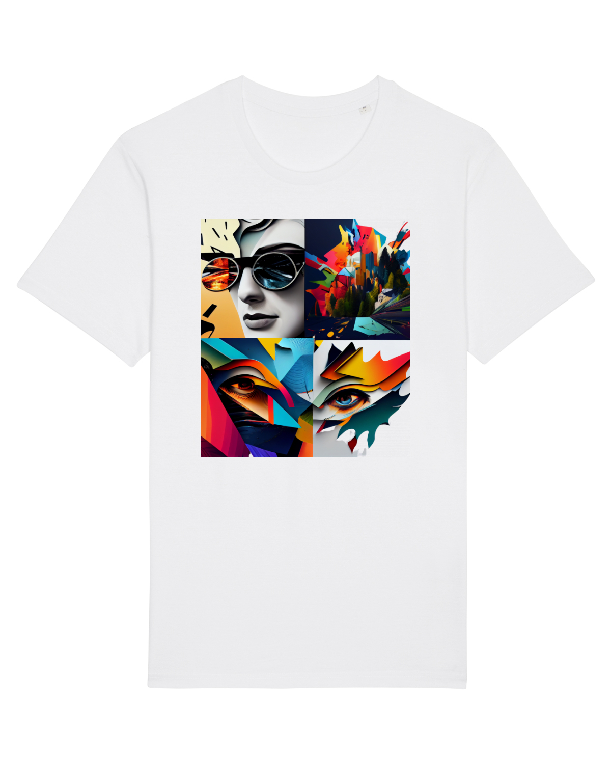 Tricou mânecă scurtă Unisex Rocker White