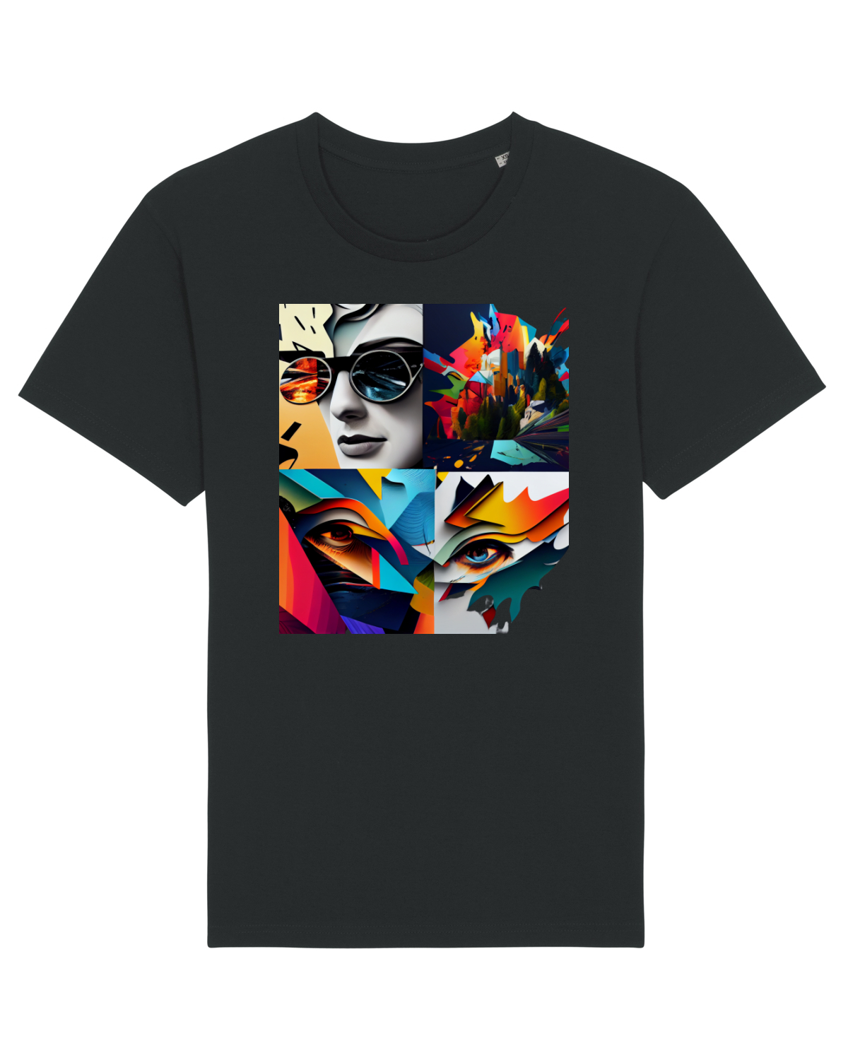 Tricou mânecă scurtă Unisex Rocker Black