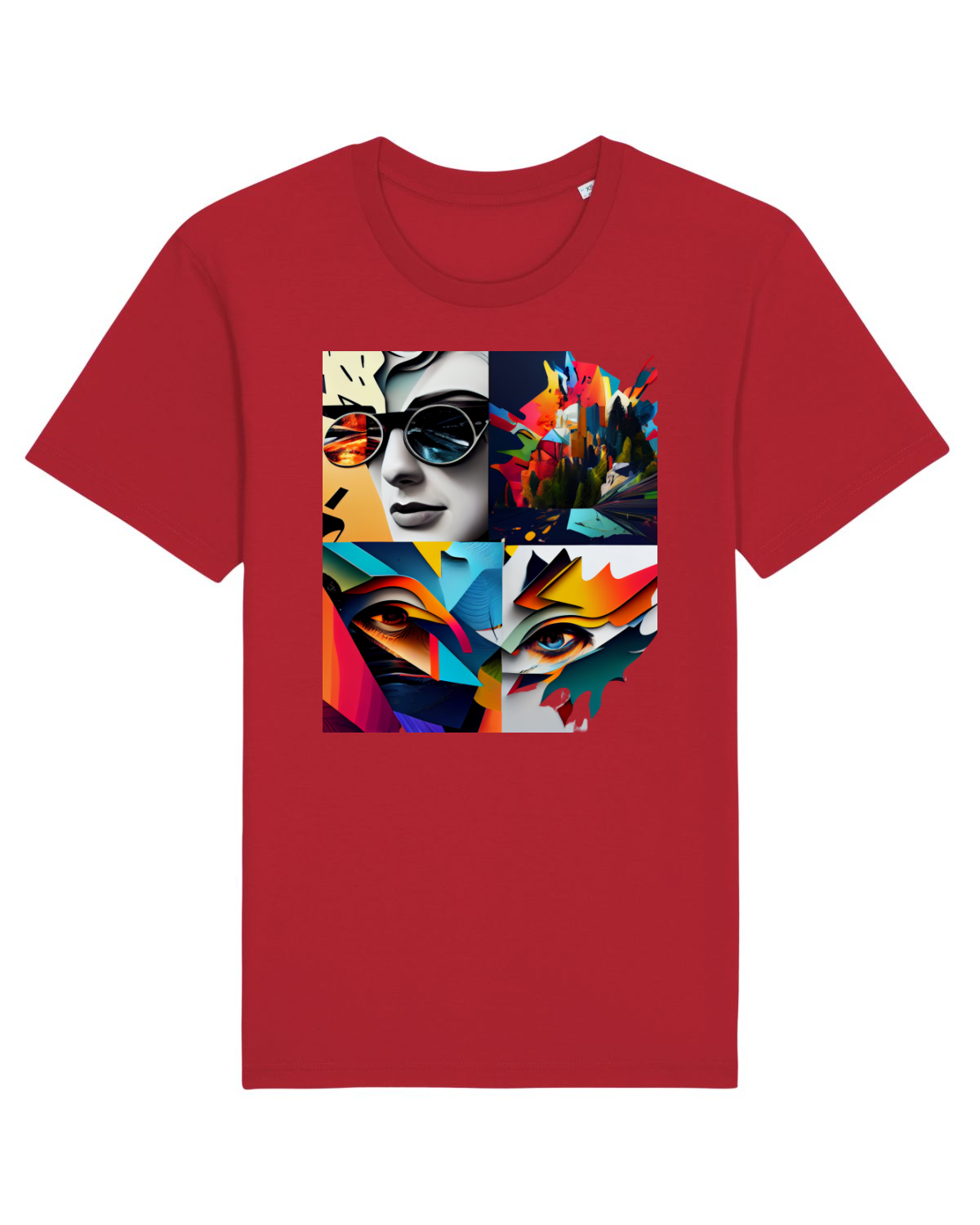 Tricou mânecă scurtă Unisex Rocker Red