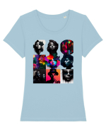ALBUM COVER - V3 Tricou mânecă scurtă guler larg fitted Damă Expresser