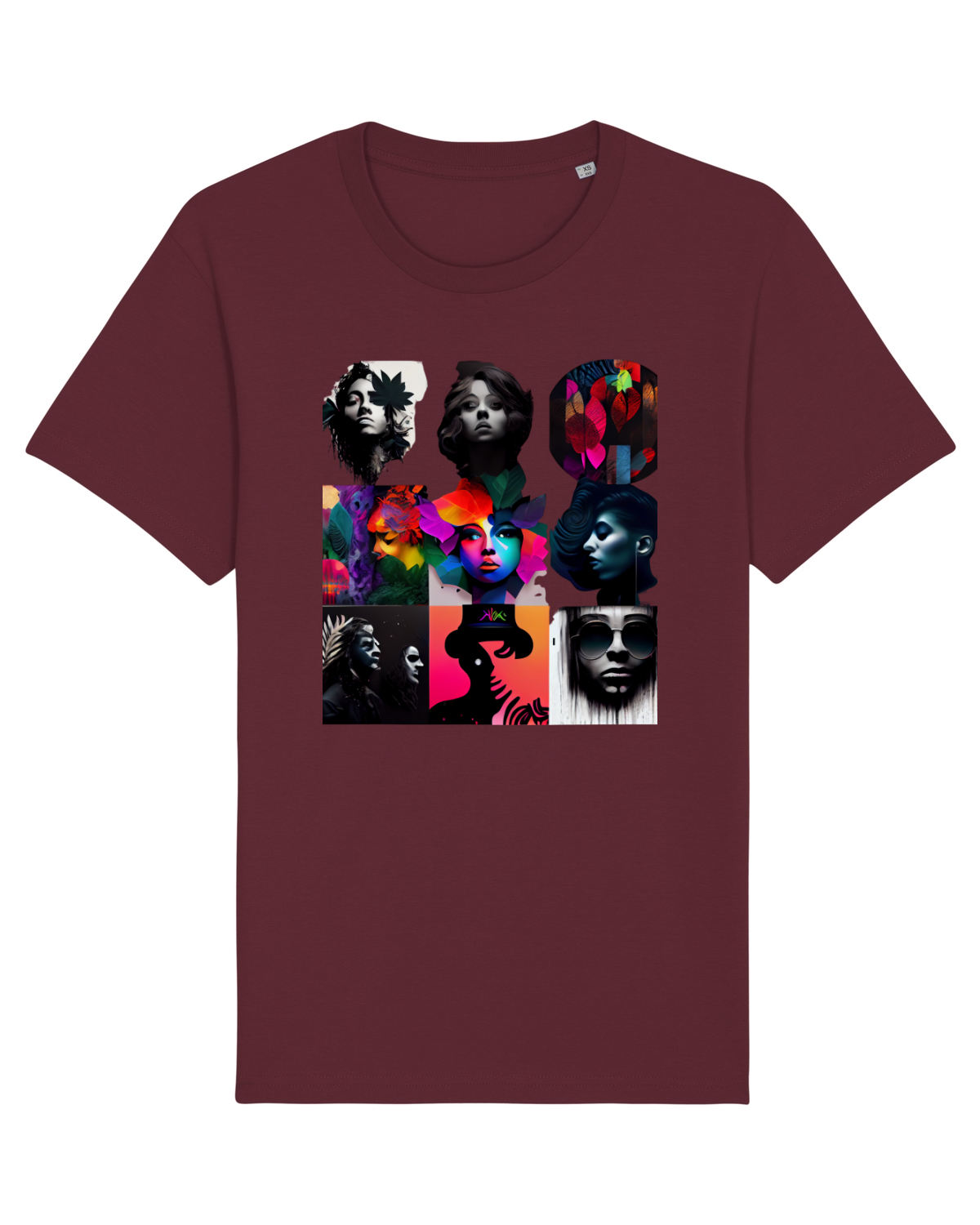 Tricou mânecă scurtă Unisex Rocker Burgundy