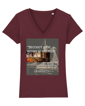 Necessity I sThe Mother Of Invention Burgundy