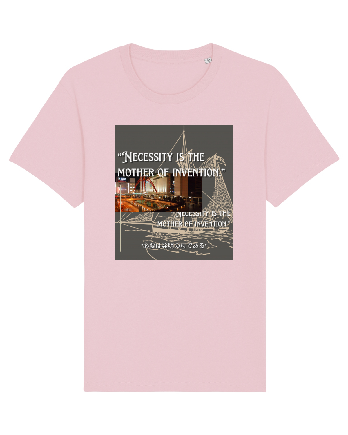 Tricou mânecă scurtă Unisex Rocker Cotton Pink
